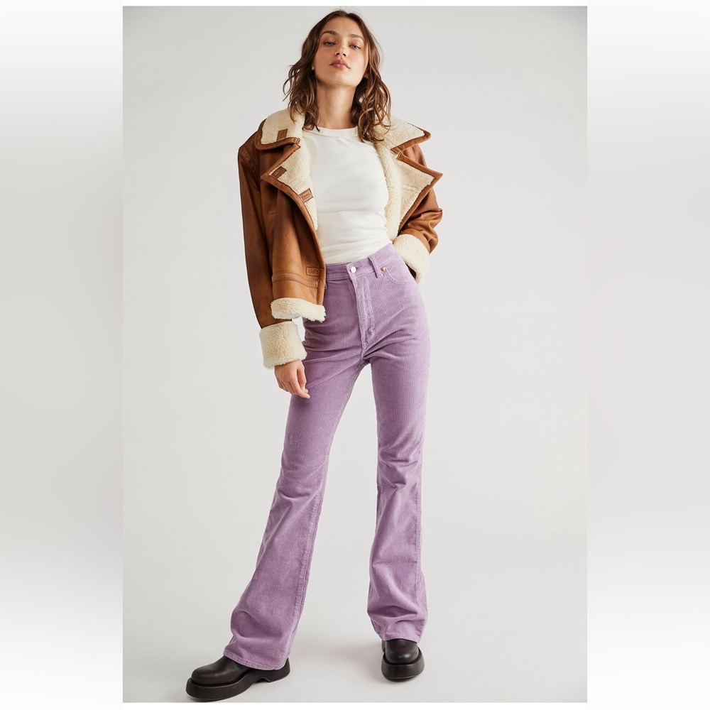 Free People x WRANGLER Corduroy High Waisted Jeans